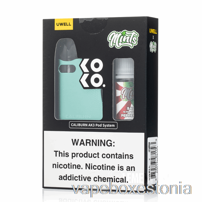 Vape Box Estonia Uwell X Dv Caliburn Ak3 Komplekt + 50mg Nic Soola [tsüaan] Piparmünt